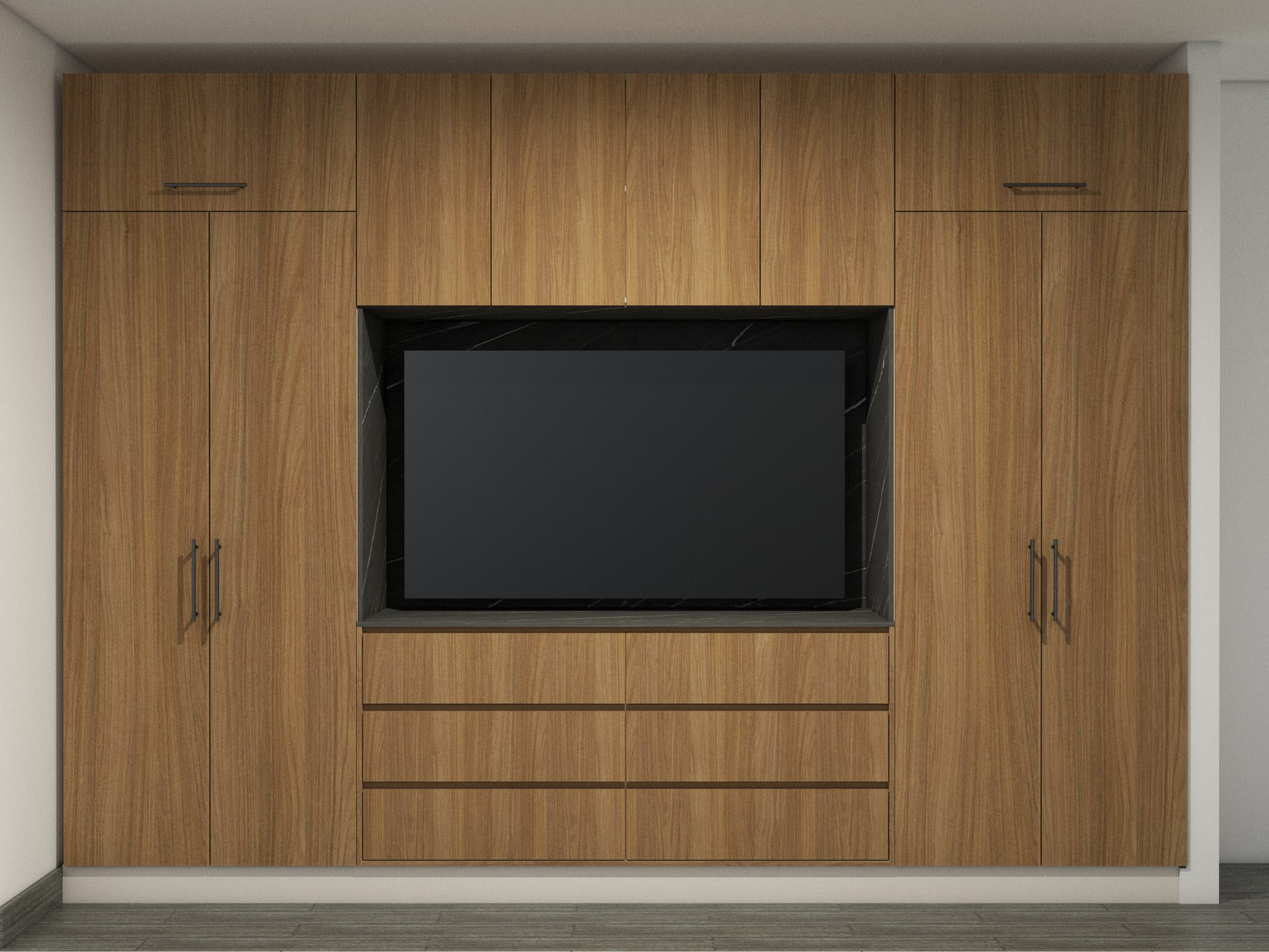 Closet con espacio para pantalla